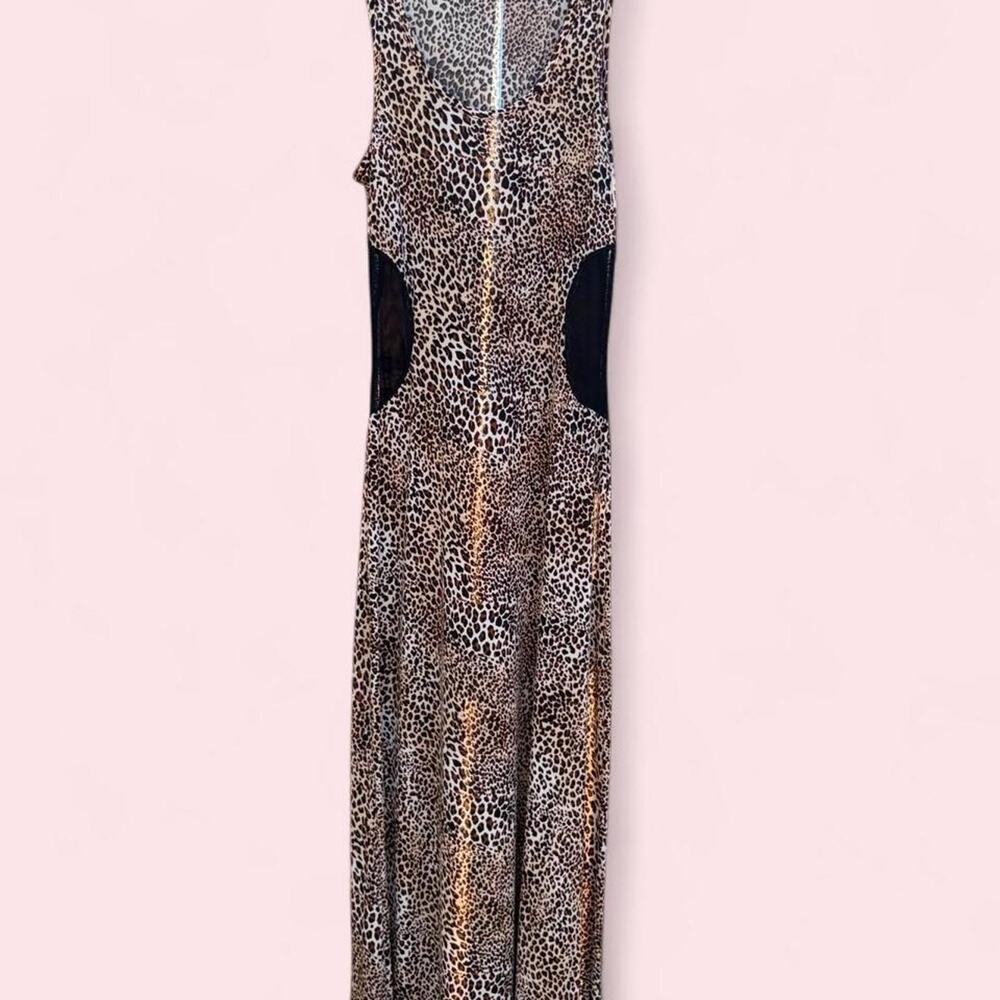 Vintage y2k leopard print mesh